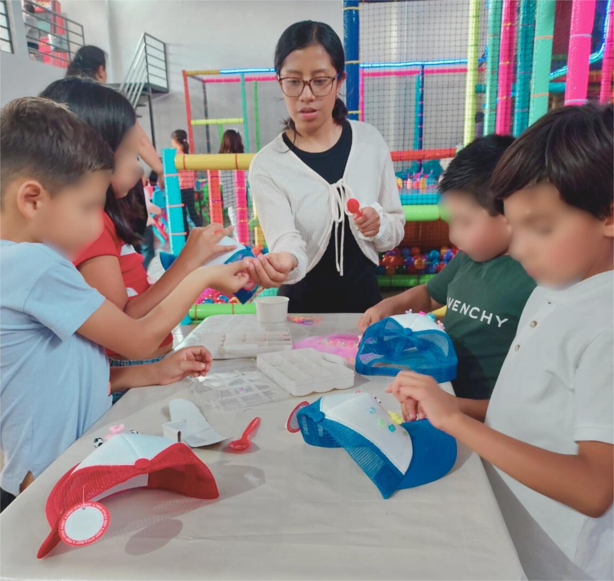 A stylish woman surrounded by bright blue smoke outdoors, creating a dynamic fashion statement.